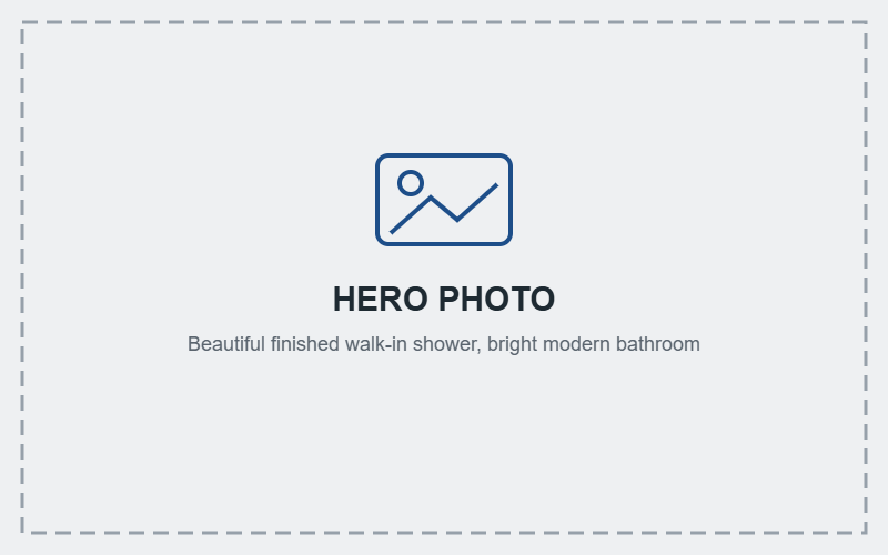 Beautiful completed walk-in shower