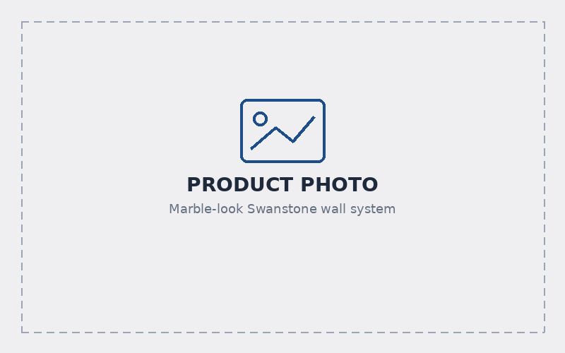 Marble-look Swanstone wall system