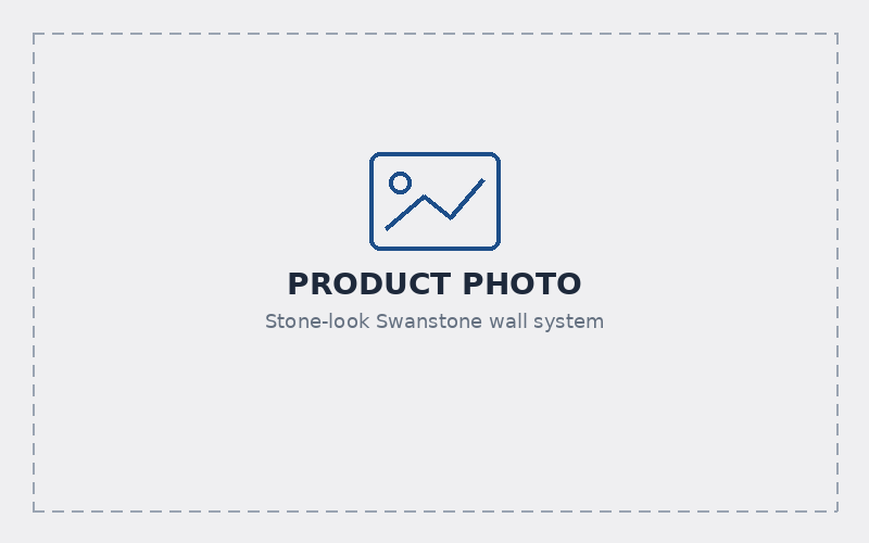 Stone-look Swanstone wall system
