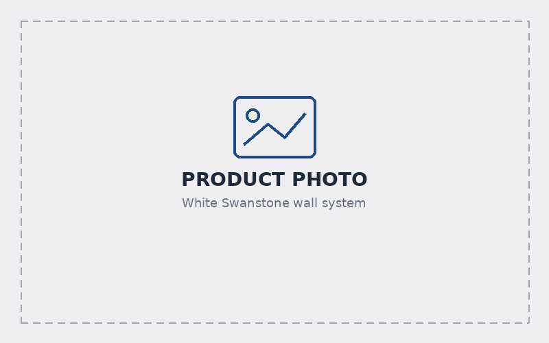 White Swanstone wall system