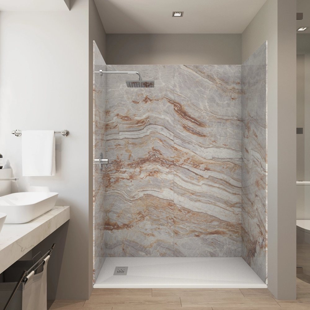 CASTICO Nacarado Brown shower wall system
